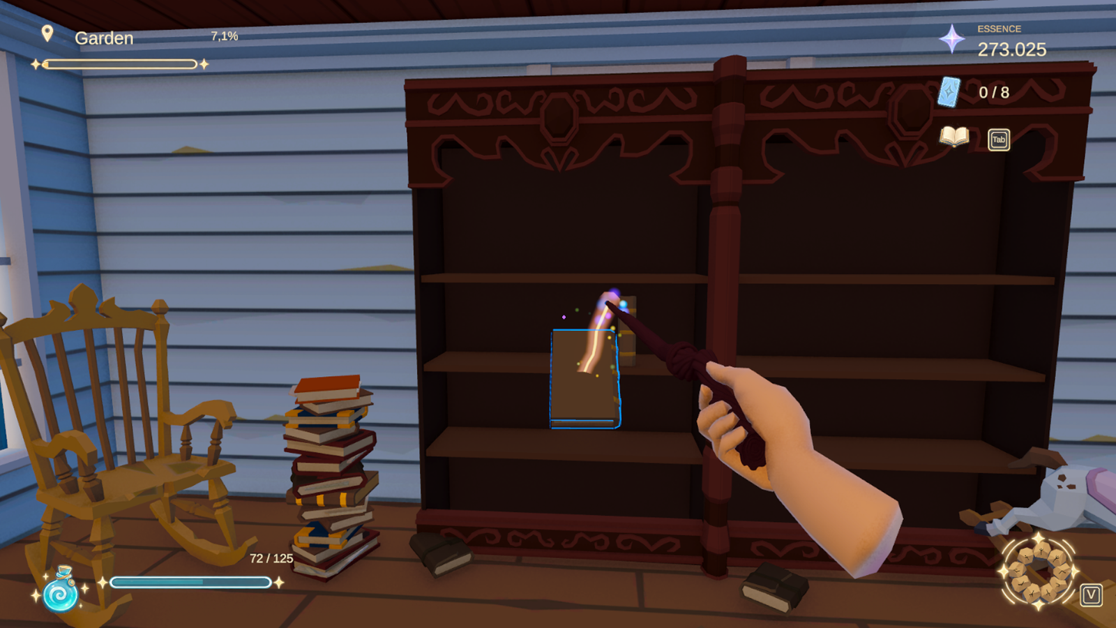 Using magic to organize a bookcase in Tidyspell